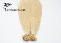 Nail Tip Fusion Russian Remy Hair Extensions Golden Blonde 613 Color No Tangle