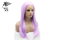 Light Purple Synthetic Lace Front Wigs For Drag Queen Silky Straight No Tangling