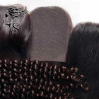Long Tight Wavy Brazilian Human Hair Lace Closure , Lace Front Closure Piece