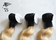 Body Wave Blonde 613 Ombre Real Hair Extensions , Malaysian Curly Hair Extensions