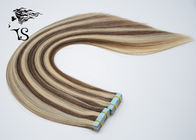 Long Silky Straight Tape In Indian Human Hair Extensions Zebra Stripes Type