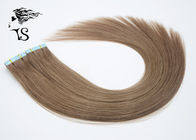 Dark Brown Indian Virgin Tape In Human Hair Extensions , Straight Indian Hair Extensions