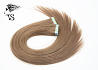 Dark Brown Indian Virgin Tape In Human Hair Extensions , Straight Indian Hair Extensions