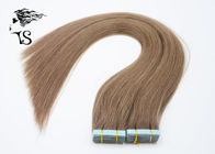 Silky Straight Tape In Human Hair Extensions For Fine Thin Hair Light Brown