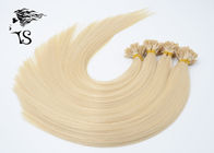 Long U Tip Pre Bonded Real Russian Blonde Hair Extensions No Shedding 7A Grade