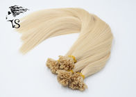 Long U Tip Pre Bonded Real Russian Blonde Hair Extensions No Shedding 7A Grade