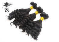 Black Brazilian Virgin Human Hair Aunty Funmi Weft Hair Extensions Soft Smooth